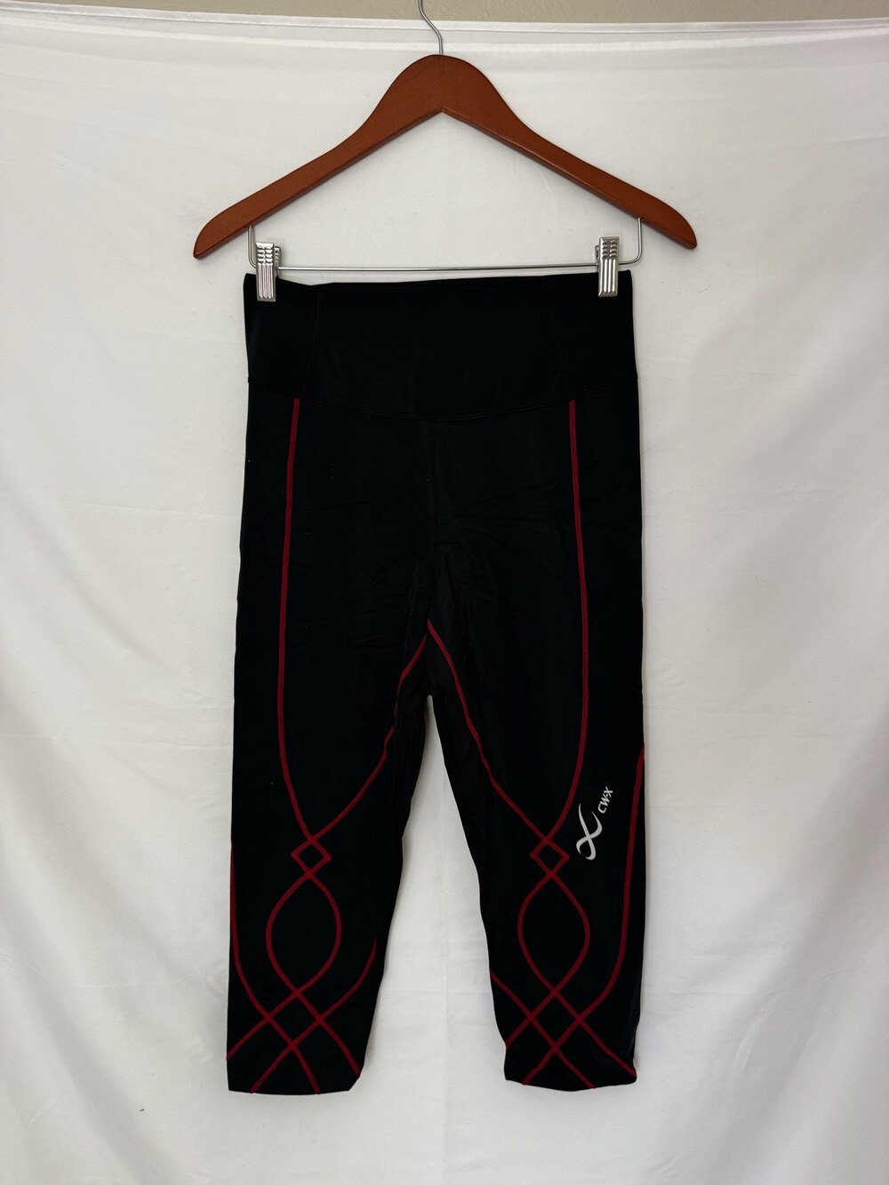 CW-X Stabilyx 3.0 3/4 Compression Tights Womens XL Black Lava NWT